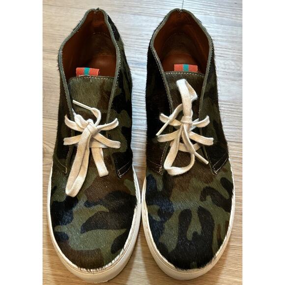 Penelope Chilvers Women's Jungle Camo Pony Hair Chukka Boots - Size 39EU/8US - Picture 1 of 7